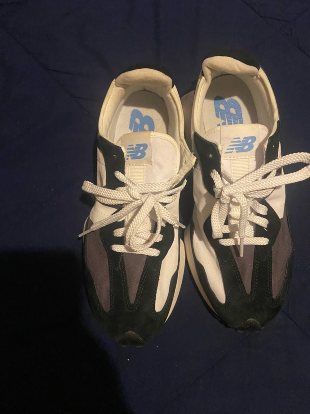 New Balance White, Black & Gray Lifestyle Sneakers